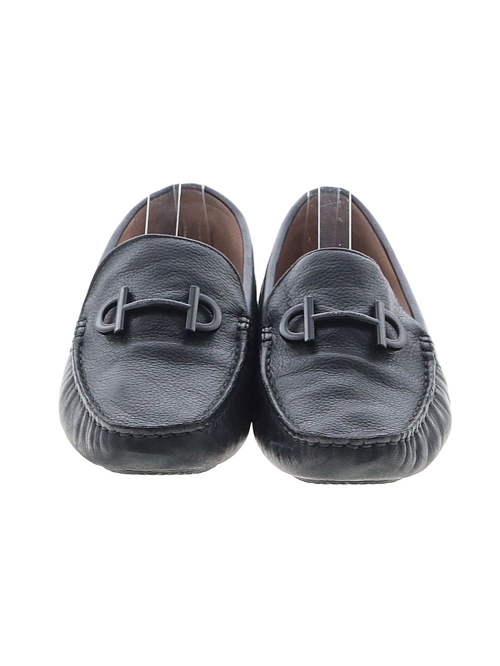 Cole Haan Black Leather Bit-Accent Loafers